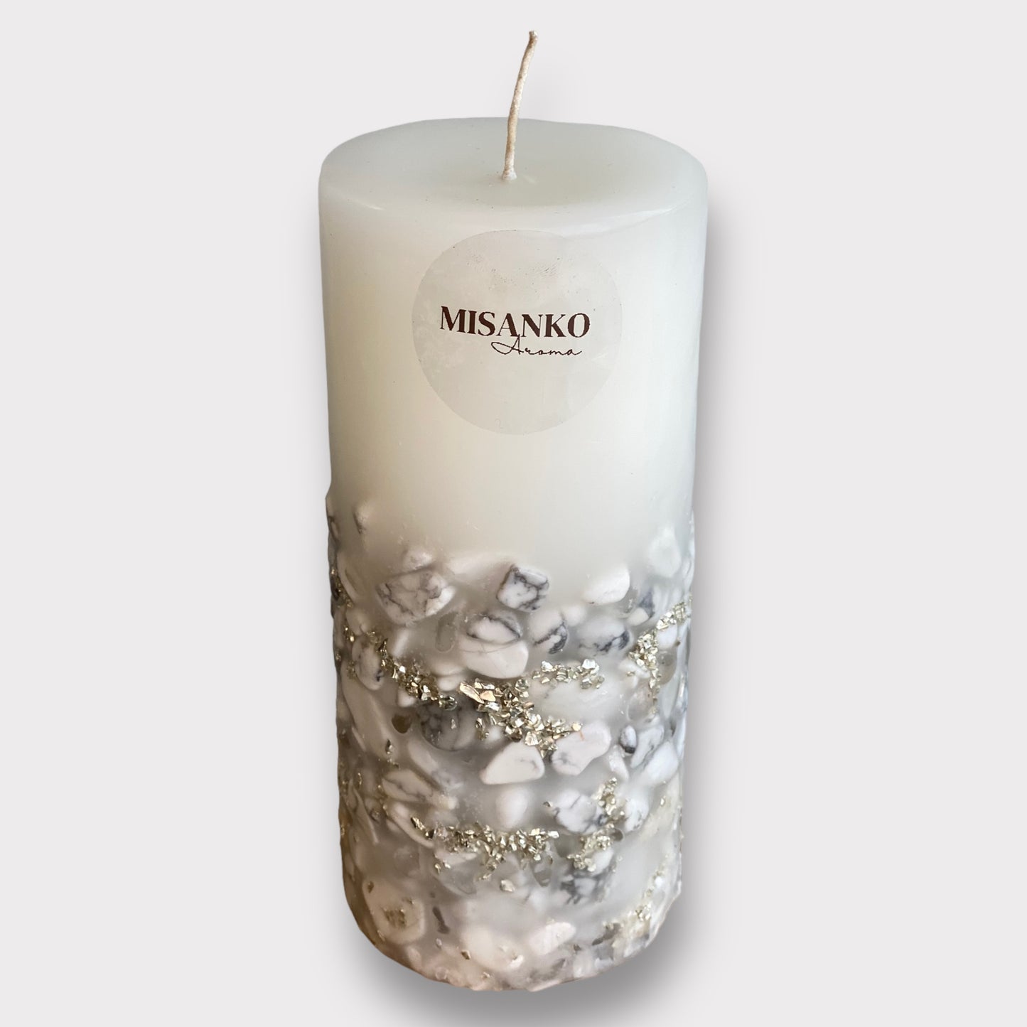Clear Quartz & Howlite