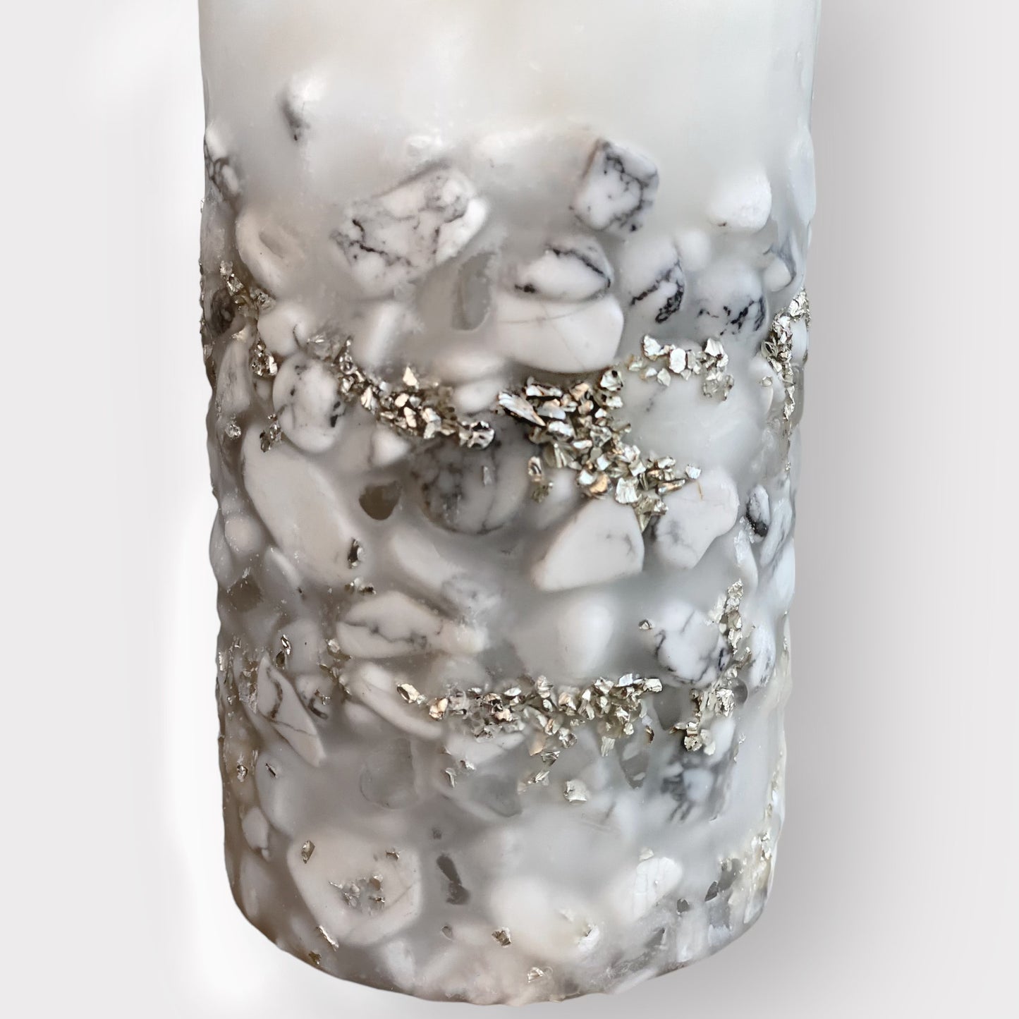 Clear Quartz & Howlite