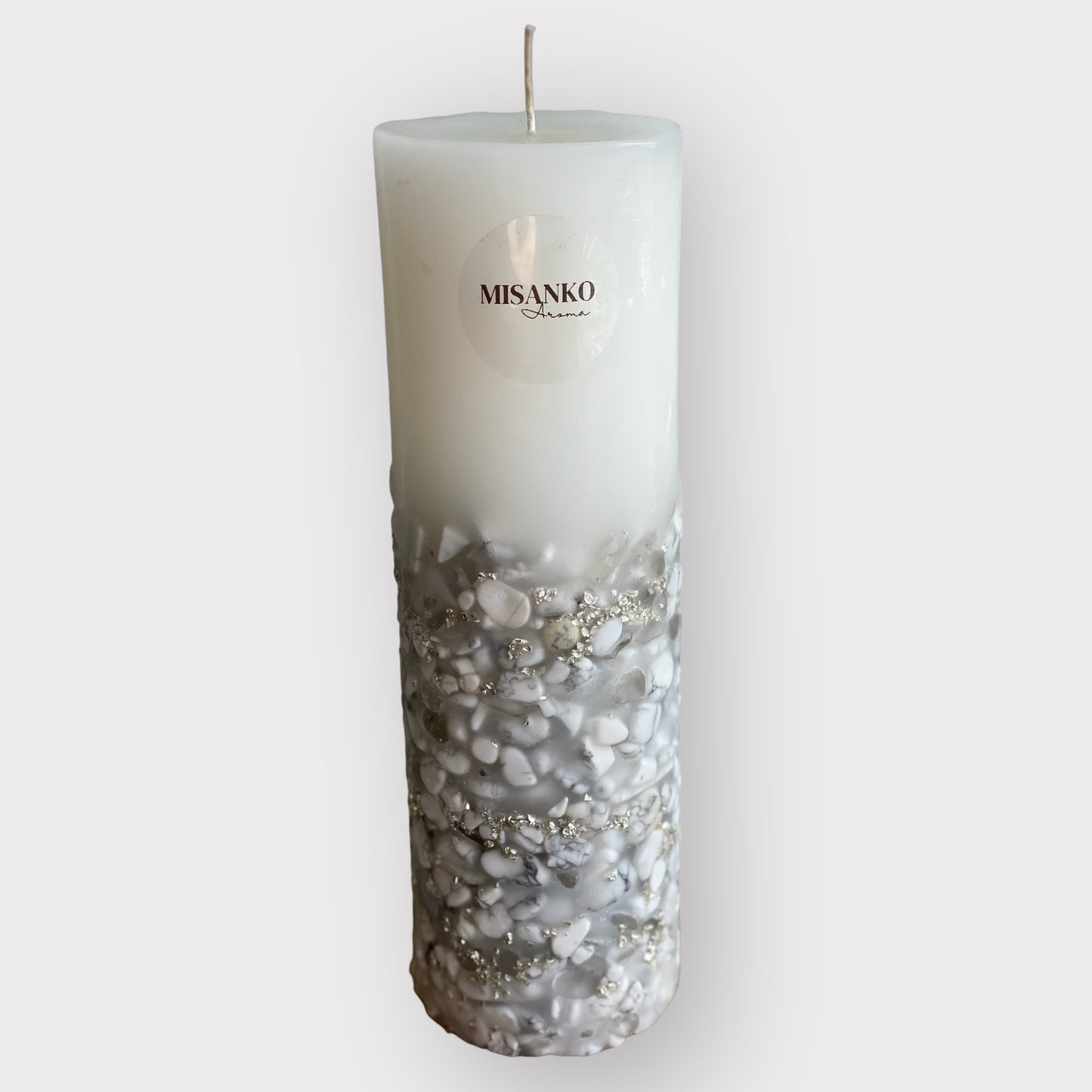 Clear Quartz & Howlite